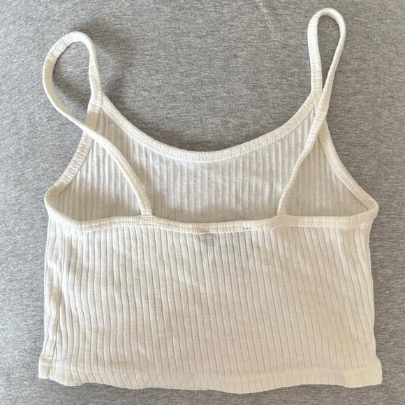 White Ribbed TopShop Tank - Picture 2 of 3